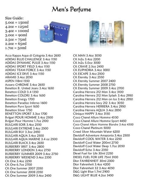 rustan's perfume price list